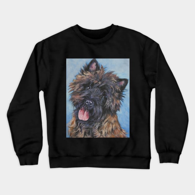 Cairn Terrier Fine Art Painting Crewneck Sweatshirt by LASHEPARD